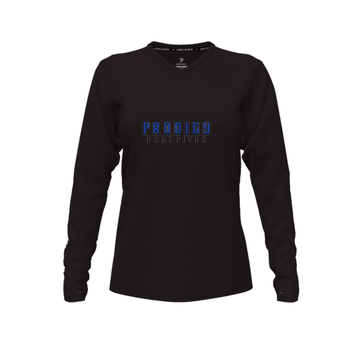[FTLVCFBK-FYXS-LOGO2] Comfort T-Shirt (Female Youth XS, Black, V Neck, Logo 2, Long Sleeve)