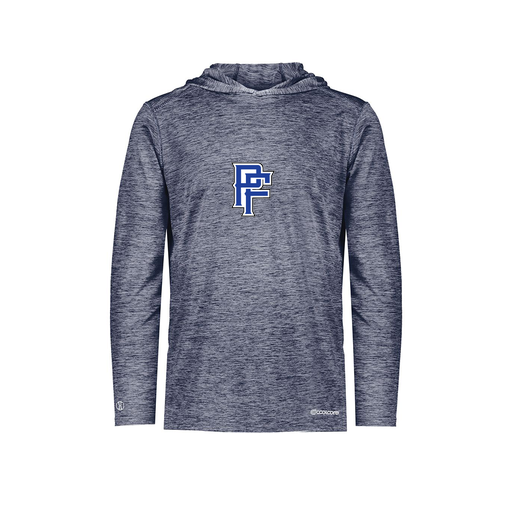 [FOLHCGNV-YS-LOGO3] Decker Youth Charge Hoodie (Youth S, Navy, Logo 3)