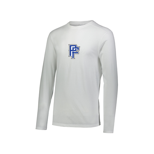 [FTLCUBWH-AXS-LOGO3] Decker Men's Tri-Blend T-Shirt - Long Sleeve (Adult XS, White, Logo 3)
