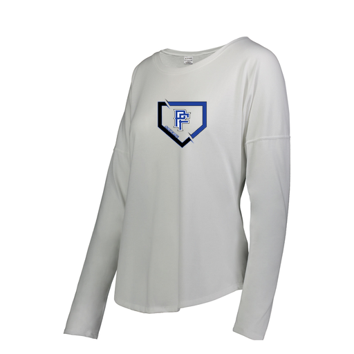 [FTLCUBWH-FAS-LOGO1] Decker Women's Tri-Blend T-Shirt - Long Sleeve (Female Adult S, White, Logo 1)